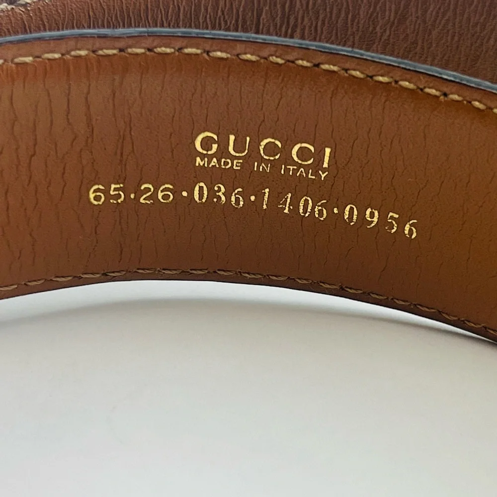 Gucci Gold Tone Buckle - Belt Black/Brown Reversible Leather_5